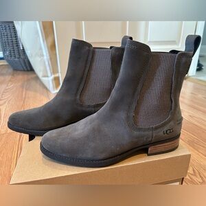 UGG Charcoal Suede Hillhurst II Boots - NWOT